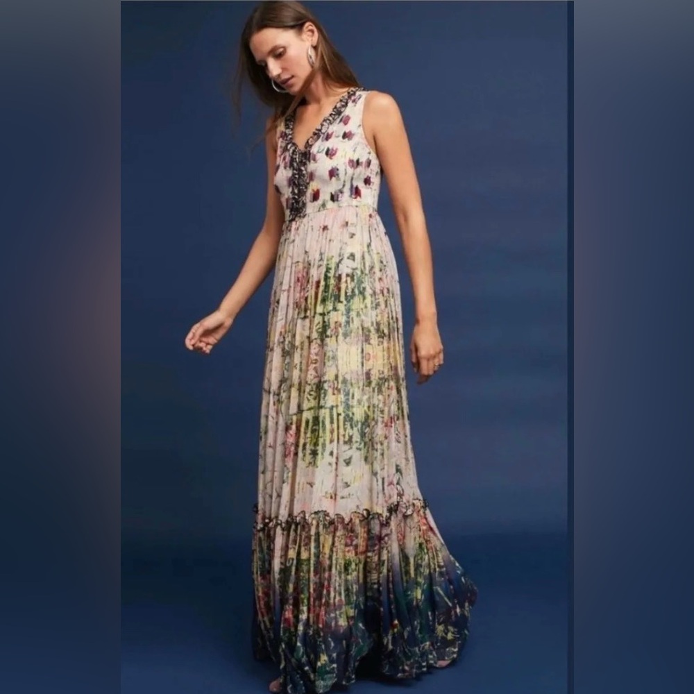 $399 Bhanuni By Jyoti Tiered Bohemian Dress